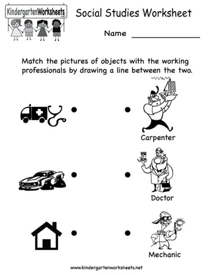 Social Studies Worksheets for Kindergarten PDF – Free Printable
