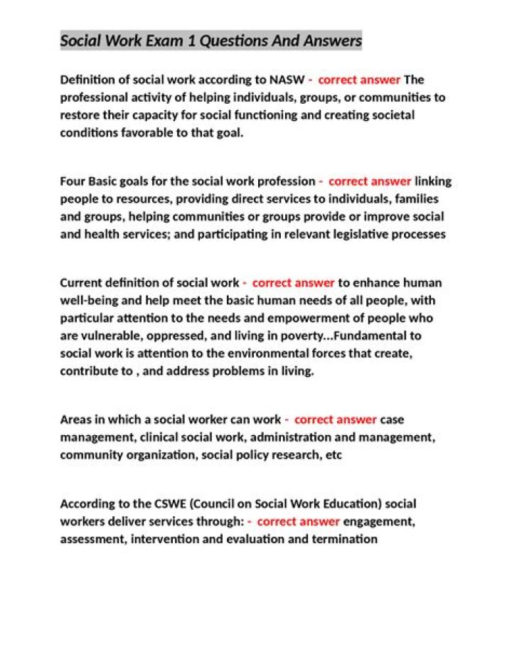 Social Work Questions and Answers PDF: Essential Guidance for Practitioners