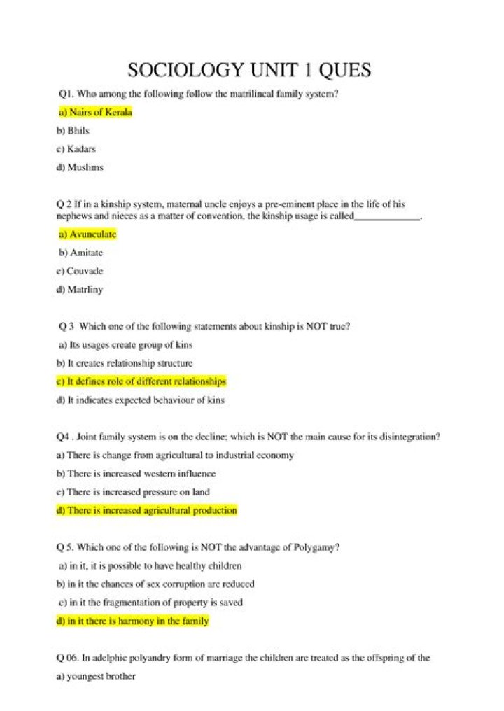 Sociology Questions and Answers PDF: Essential Study Guide