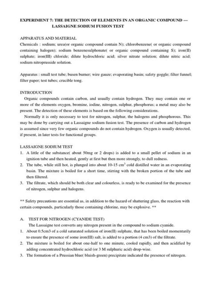 Sodium Fusion Test PDF: Expert Guide & Analysis