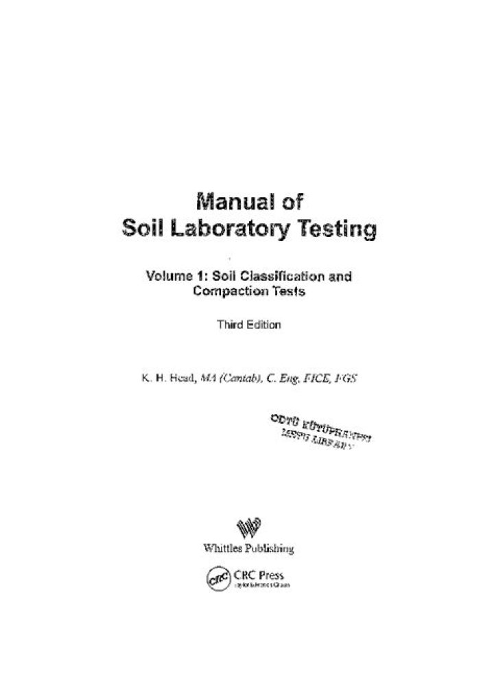 Soil Laboratory Testing PDF: Accurate Results for Quality Soil Analysis