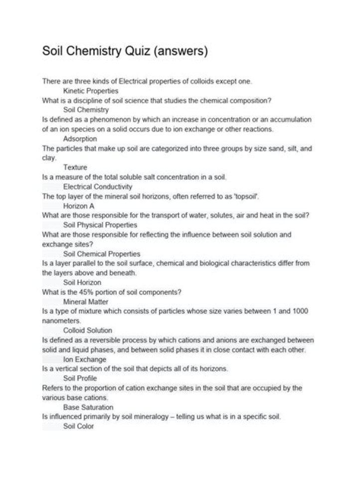 Soil Science Quiz Questions & Answers PDF – Test Your Knowledge