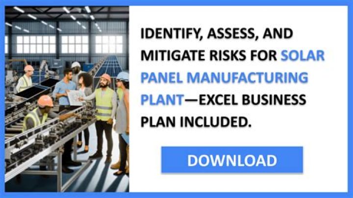 Solar Panel Manufacturing Plant Business Plan PDF – Full Guide & Template