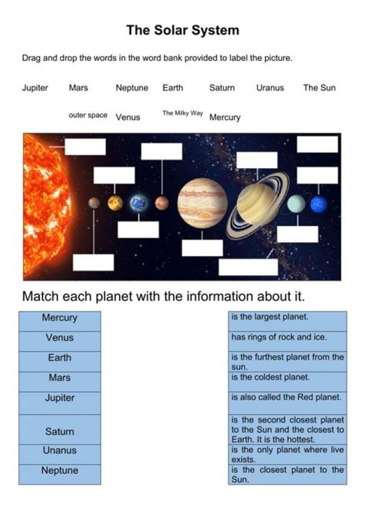 Free Solar System Worksheets for High School Students – Download PDF
