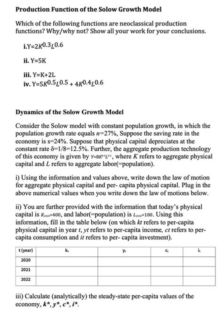 Solow Model Questions and Answers PDF: Expert Guide