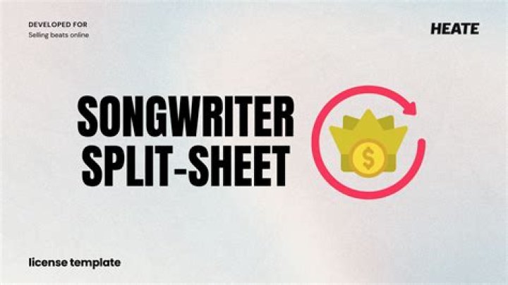 Free Songwriter Split Sheet PDF Template for Musicians