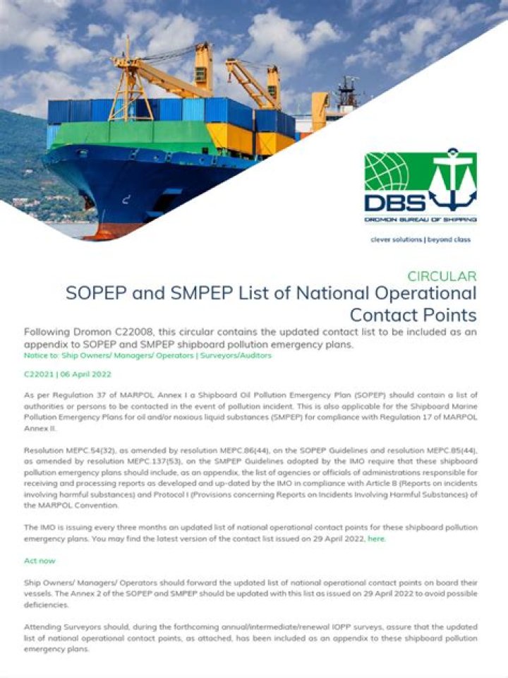 Sopep Contact List Update 2025: Download the Latest PDF