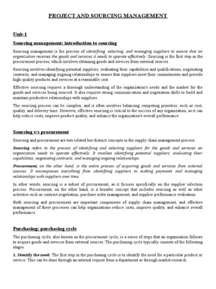 Sourcing Management PDF: Expert Guide & Templates