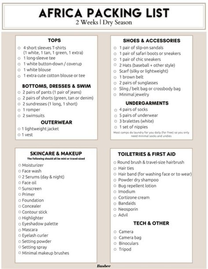 South Africa Packing List PDF – Essential Items for Your Trip