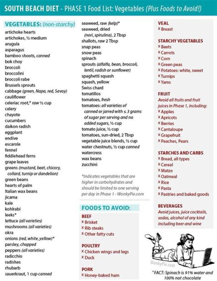 South Beach Phase 1 Shopping List PDF – Essential Groceries & Essentials