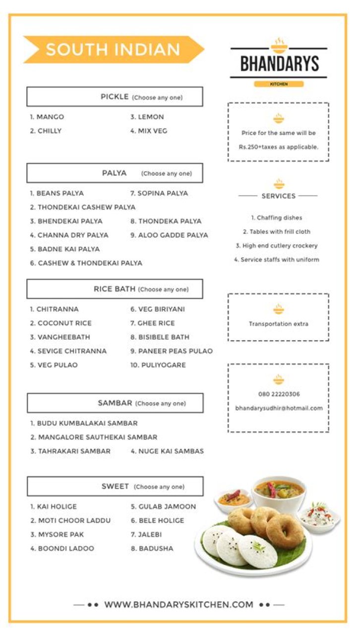 South Indian Veg Lunch Menu List PDF – Healthy & Delicious Lunch Ideas
