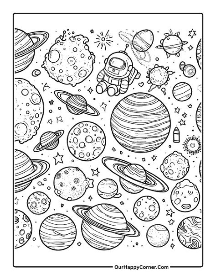 Space Coloring Sheets PDF – Free Printable Astronaut & Galaxy Activities for Kids