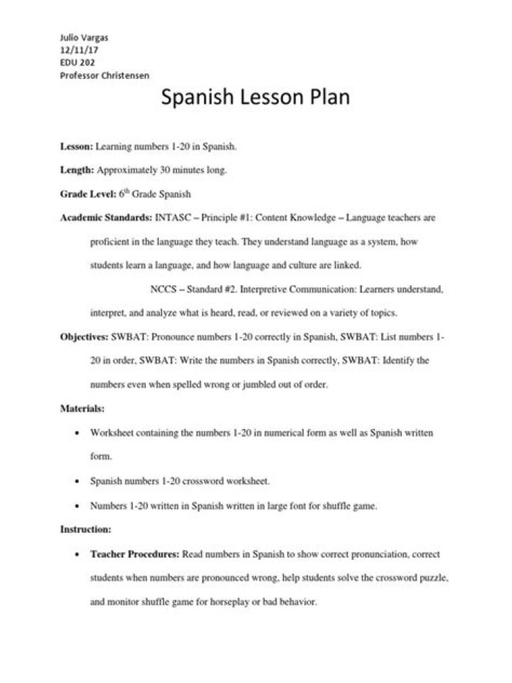 Spanish 1 Lesson Plans PDF – Easy Downloadable Curriculum