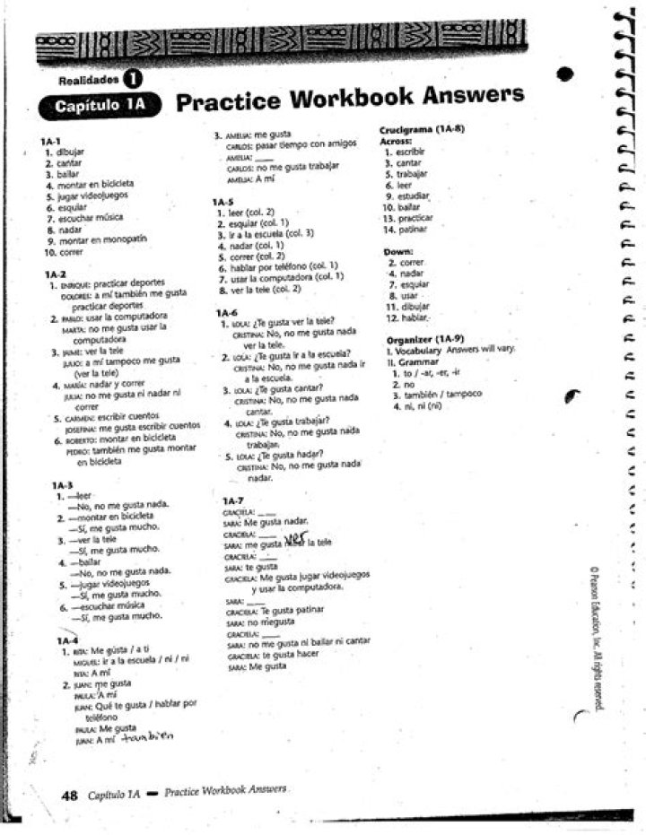 Spanish 1 Workbook Answers PDF with Detailed Solutions