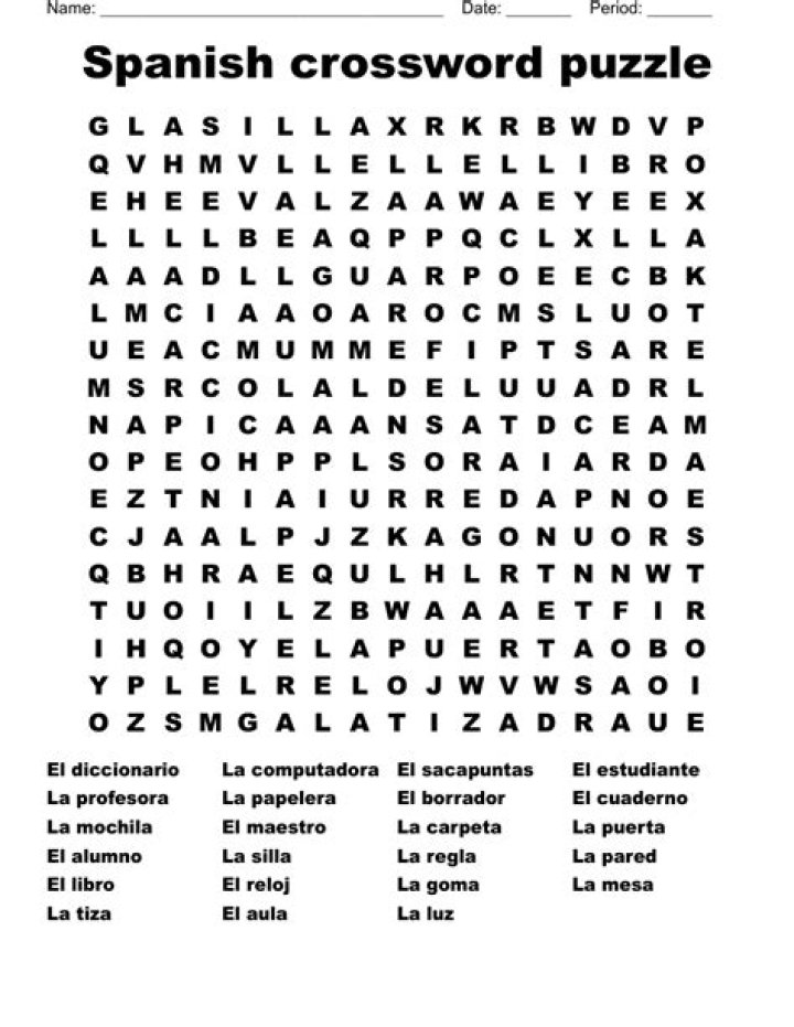 Spanish Crossword Puzzle Answers PDF – Solve & Learn Spanish