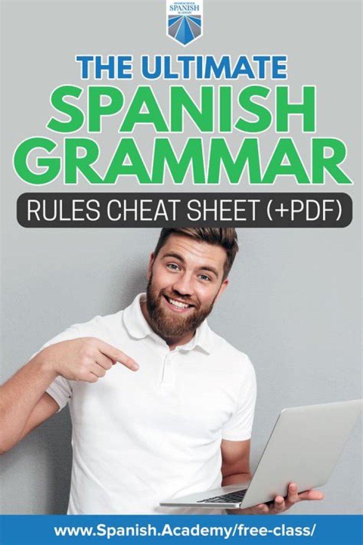 Spanish Grammar Rules Cheat Sheet PDF – Master Spanish Grammar Quickly