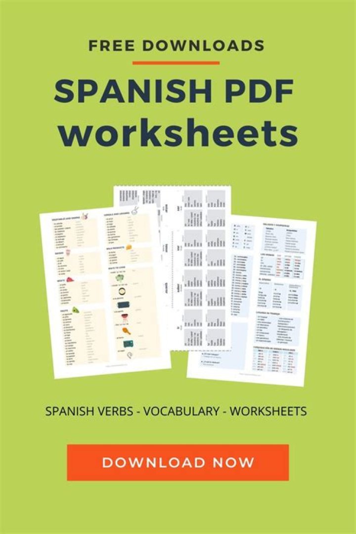Free Spanish Practice Worksheets PDF for Beginners