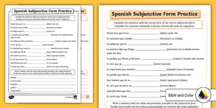 Spanish Subjunctive Worksheets PDF: Practice Exercises & Instant Download
