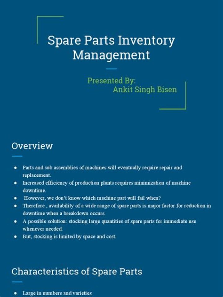 Spare Parts Management Procedure PDF: Complete Guide