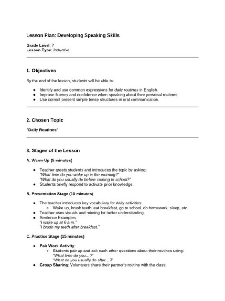 Master Speaking Skills with This Free Lesson Plan PDF