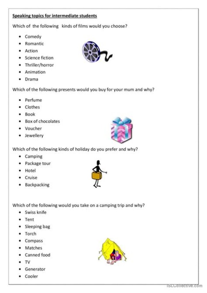 Master Speaking Skills with Free Intermediate PDF Worksheets