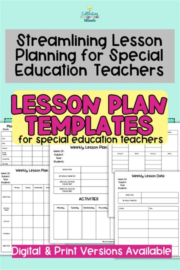 Free Special Education Lesson Plan Template PDF – Easy Download