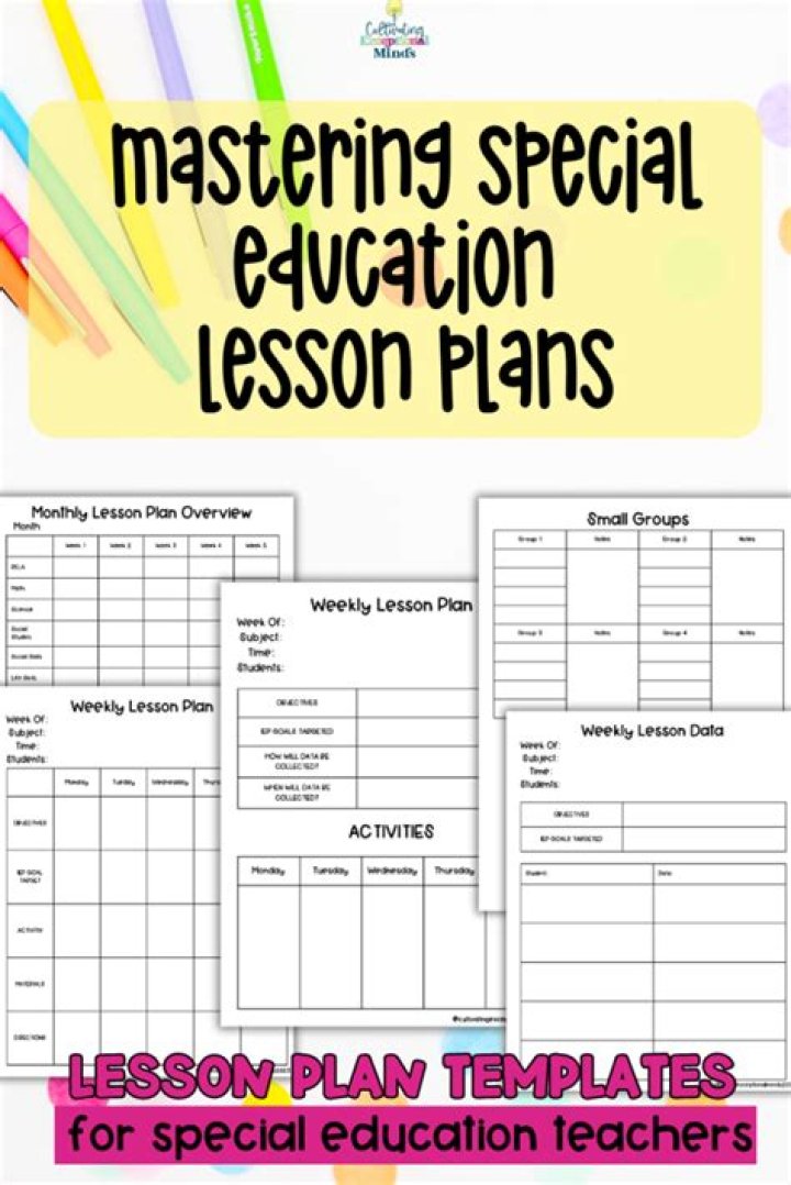 Special Education Lesson Plans PDF: Ready-Made Lesson Plans for Teachers