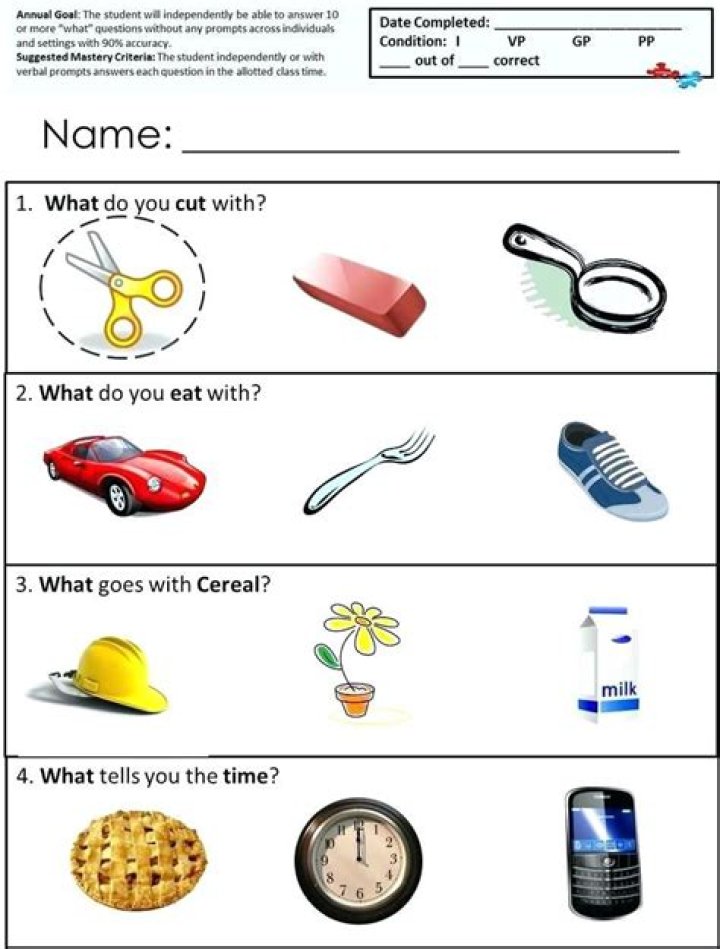 Free Special Education Worksheets PDF for Teachers and Parents
