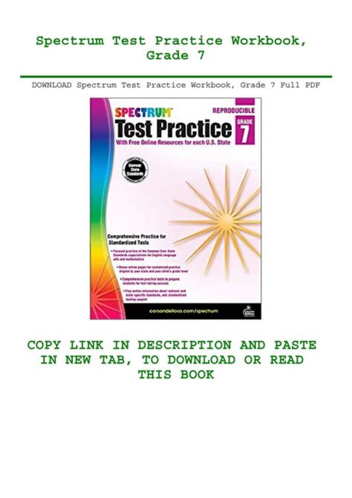 Spectrum Test Practice Grade 7 PDF – Instant Download & Test Prep