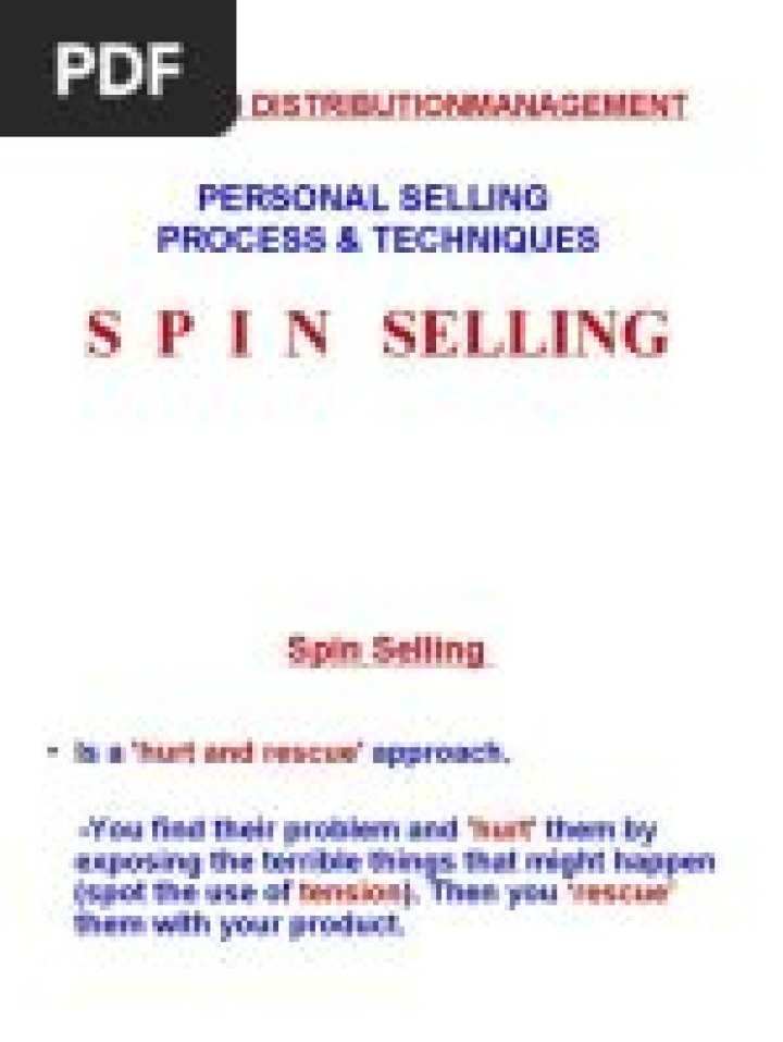 Master Spin Selling with Pro Questions PDF