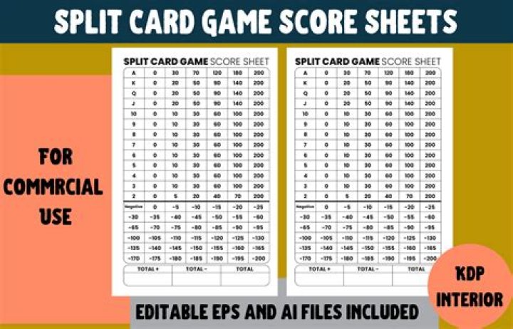 Download Free Split Card Game Score Sheet PDF for Instant Scoring