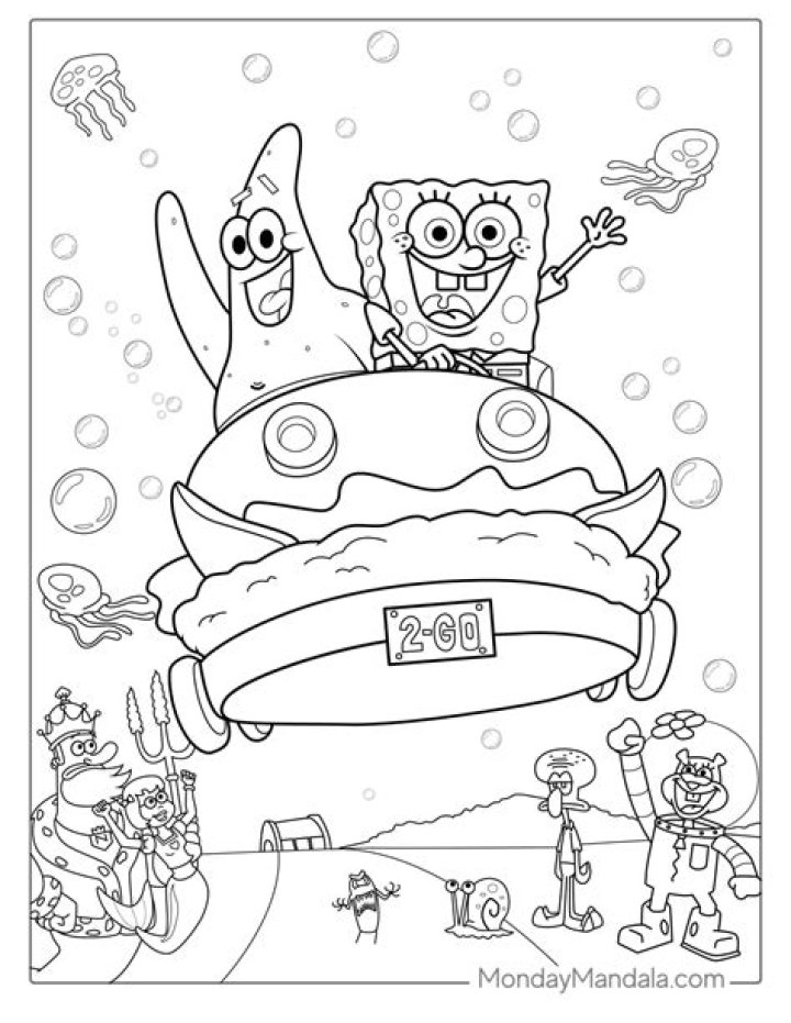 SpongeBob Coloring Sheets PDF – Print & Color Fun for Kids