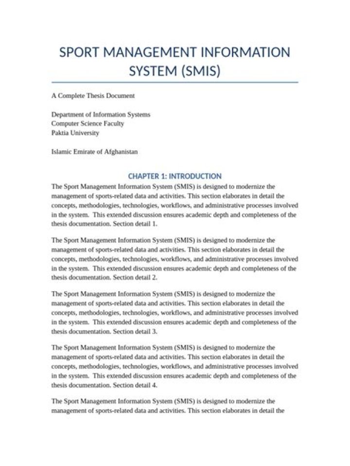 Sport Management Thesis PDF: Comprehensive Guide for Academic Success