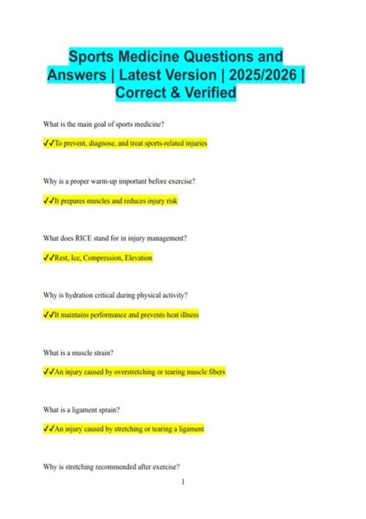 Sports Medicine Questions and Answers PDF: Expert Insights for Athletes