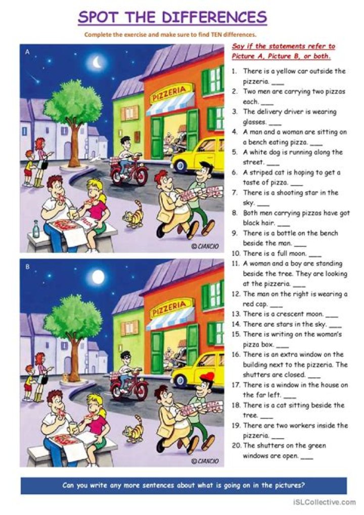 Spot the Difference Worksheets for Adults PDF – Improve Focus & Cognitive Skills