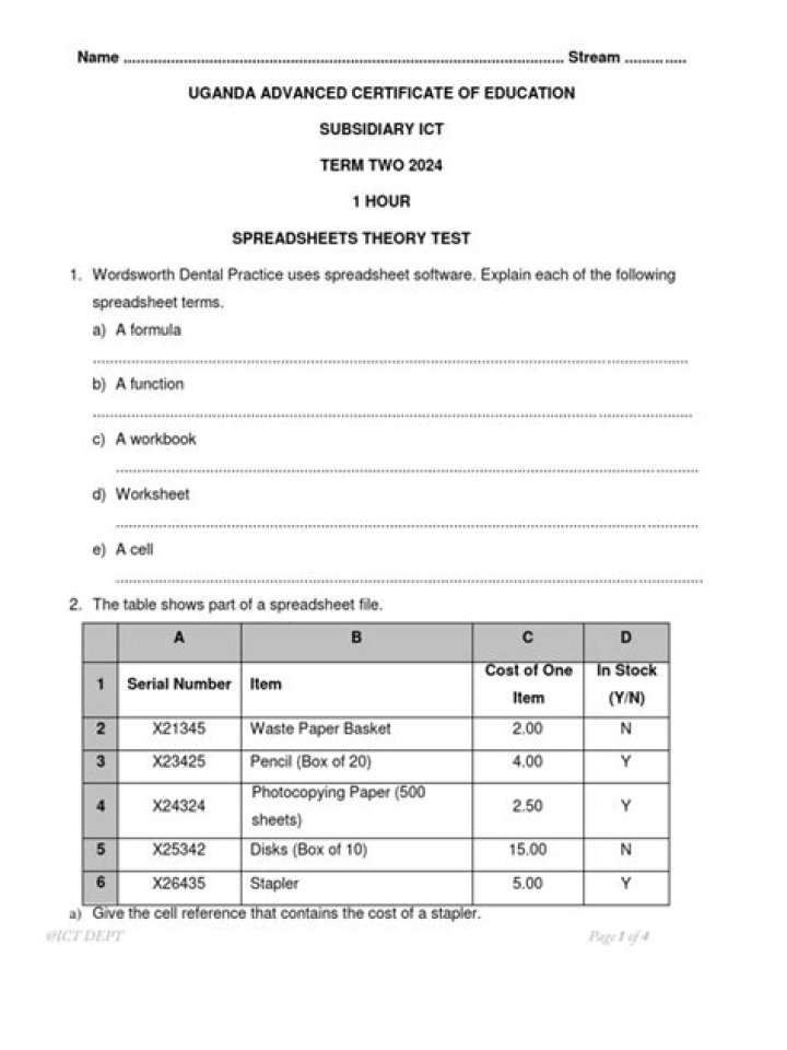 Spreadsheet Test PDF: Free Download & Evaluation Tool