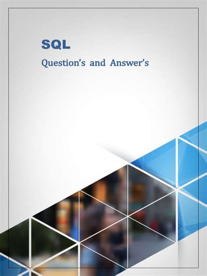 SQL Basic Interview Questions PDF for Beginners