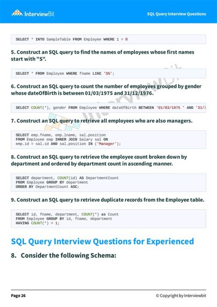 Top SQL Join Interview Questions & Answers PDF Guide