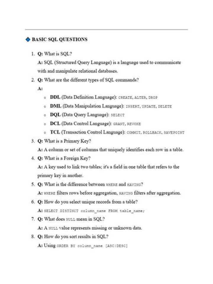 SQL Questions & Answers PDF: Expert Answers for Beginners & Experts
