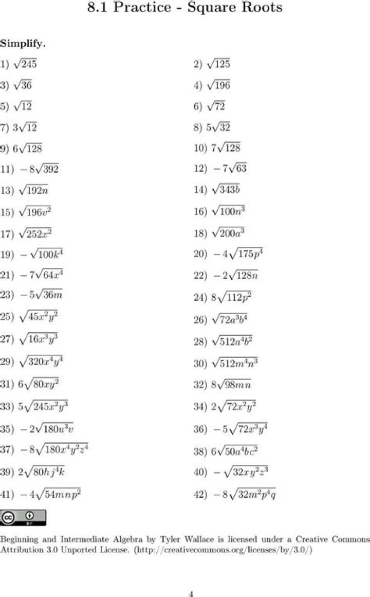 Square Root Practice Questions PDF – Download Free Workbook