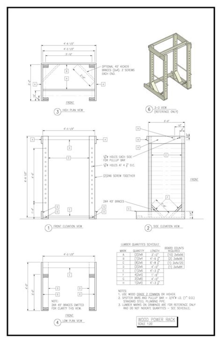 Free Squat Rack Plans PDF – Build Your Home Gym Fast