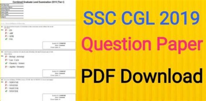 SSC CGL 2019 Question Paper PDF Download – Free Study Material