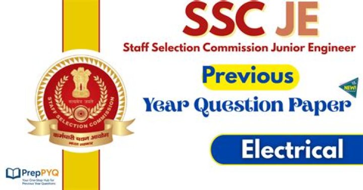 SSC JE Electrical Previous Year Question Paper PDF – Previous Year Papers for Success