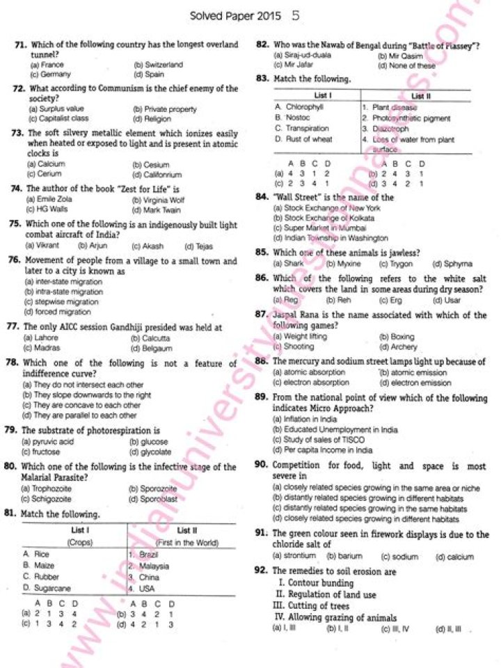 SSC Previous Year Question Paper PDF Download – Yearly Exams