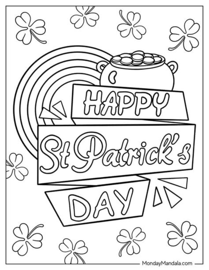 St Patrick's Day Coloring Sheets PDF for Kids & Adults