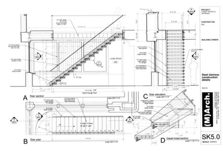 Complete Stair Details Plan PDF for Home Design