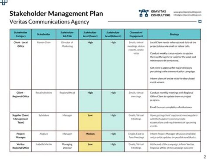 Stakeholder Management Plan Example PDF: Expert Template & Guide