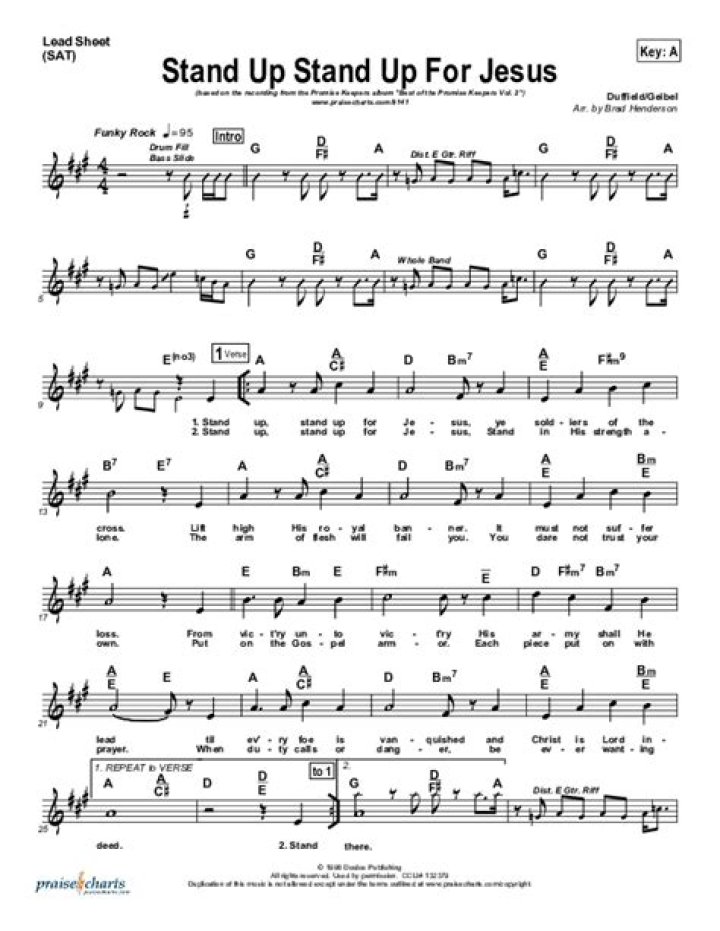 Stand Up for Jesus Sheet Music PDF – Free Download