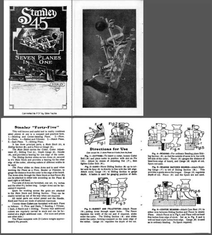 Stanley 45 Plane Manual PDF: Official Repair Guide Download