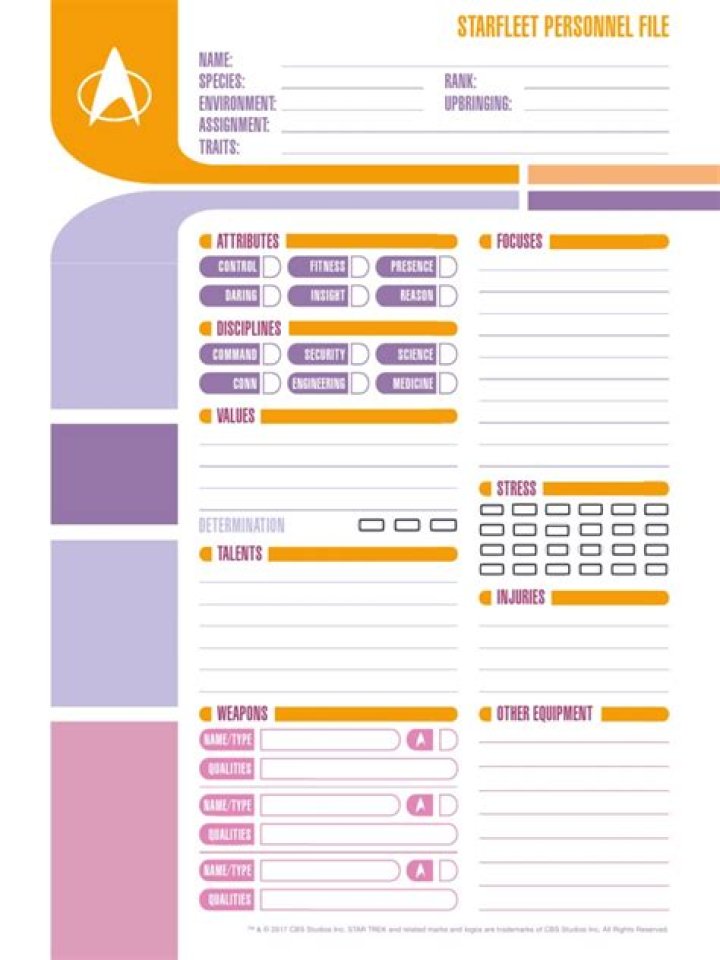Star Trek Adventures Character Sheet PDF – Complete Player Guide
